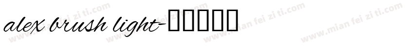 alex brush light字体转换